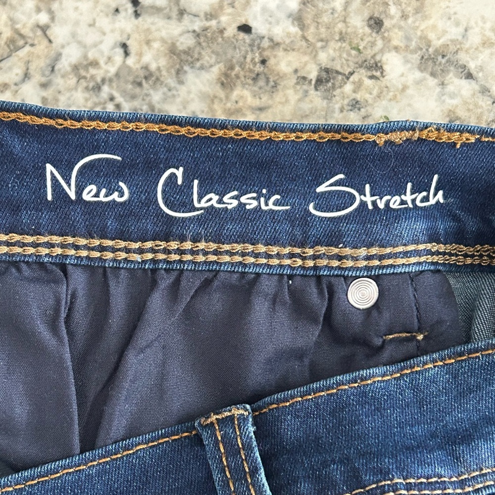DG2 Diane Gilman New Classic Stretch Blue Denim Embroidered Ankle Jeans Size 10 - Picture 10 of 16